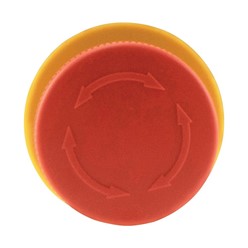 NOOD-UIT, rood, 30 mm, 5mm, draaiontgrendeld, onverlicht, 22,5 mm mont